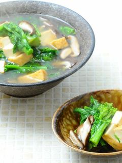 菜の花と厚揚げの煮びたし-レシピのメイン写真
