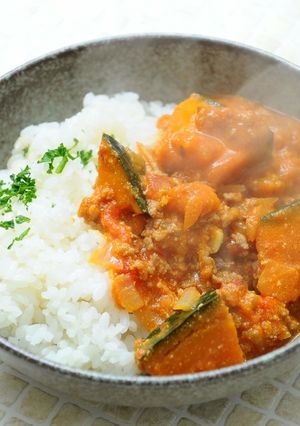 かぼちゃとひき肉のカレー-レシピのメイン写真