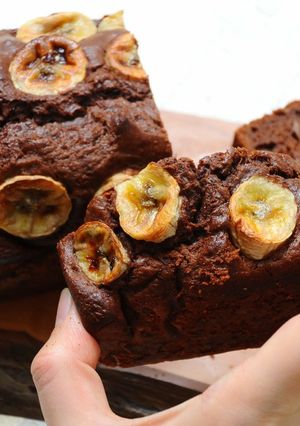 ホットケーキミックスでチョコバナナケーキ-レシピのメイン写真