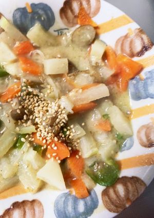 レンジ肉なし牛乳味噌バター風味春雨炒め煮-レシピのメイン写真