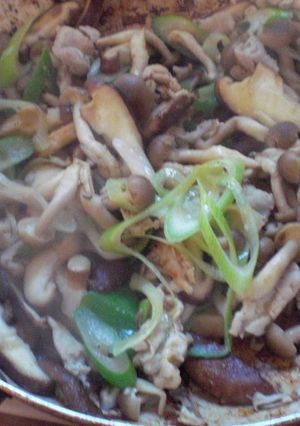 お一人様OK時短きのこと豚肉柚子胡椒炒め-レシピのメイン写真