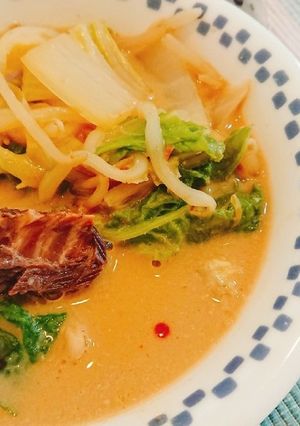 鯖缶で簡単☆豆乳と味噌の担々風スープ-レシピのメイン写真
