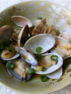レンジであさりの酒蒸しとポン酢-レシピのメイン写真