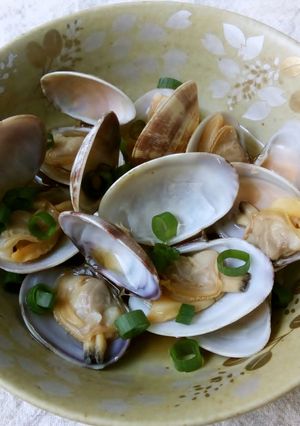 レンジであさりの酒蒸しとポン酢-レシピのメイン写真