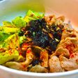2357牛肉アボガド三種のニンニクソース