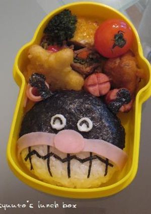 バイキンマンおにぎり弁当　（キャラ弁）-レシピのメイン写真