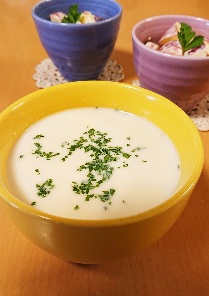 簡単♪えのきとツナの豆乳スープ-レシピのメイン写真