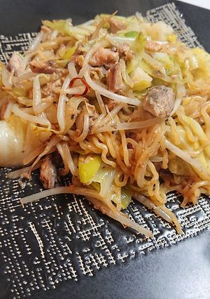 さば缶の味噌焼きそば-レシピのメイン写真