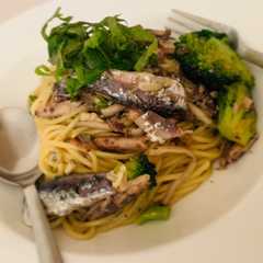 รูปของ オイルサーディンで！簡単和風パスタ