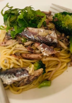 オイルサーディンで!簡単和風パスタ-レシピのメイン写真
