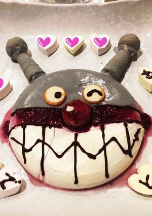 バイキンマン ババロア　バースデーケーキ-レシピのメイン写真
