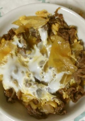 すき焼きのお肉で、開化丼♪-レシピのメイン写真