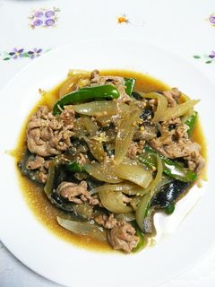 豚肉と茄子の甘辛味噌炒め-レシピのメイン写真