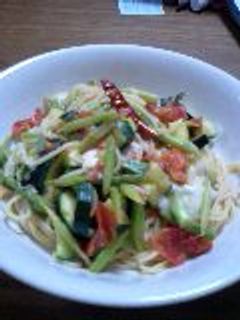 野菜とチーズのスパゲティ-レシピのメイン写真