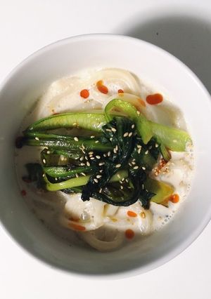 豆乳&出汁で作ったスープでヘルシーうどん-レシピのメイン写真