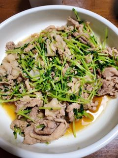 豚肉と豆苗の炒めもの-レシピのメイン写真
