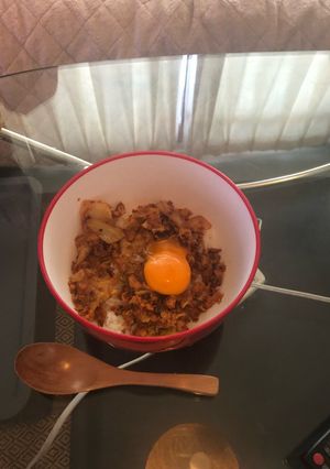 餃子のタネでキムチ丼-レシピのメイン写真