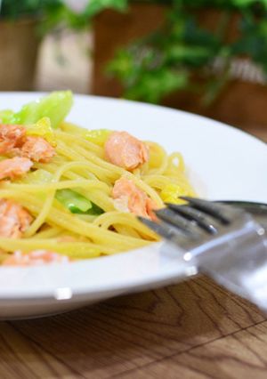 鮭とキャベツの塩パスタ♬-レシピのメイン写真