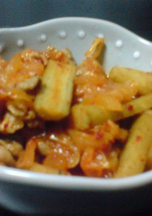キムチ大好き☆　豚ごぼうのキムチ煮-レシピのメイン写真