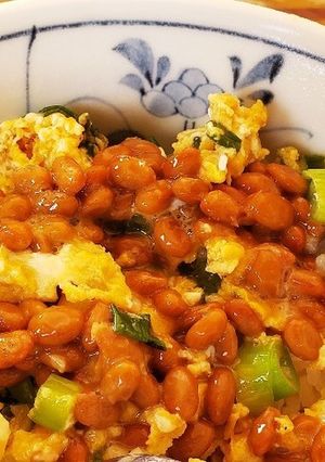 ねぎぼろ玉納豆丼(´ε ｀　)　　-レシピのメイン写真