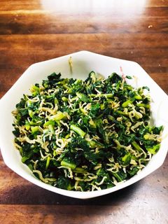 大根の葉とじゃこの炒め物-レシピのメイン写真