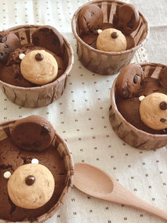 見た目だけじゃない!濃厚クマフィン♥-レシピのメイン写真