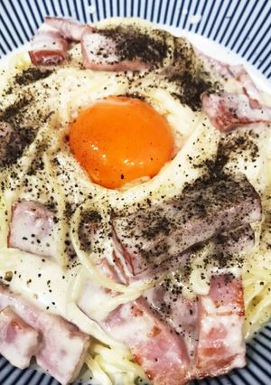 濃厚ベーコンたっぷりカルボナーラ-レシピのメイン写真