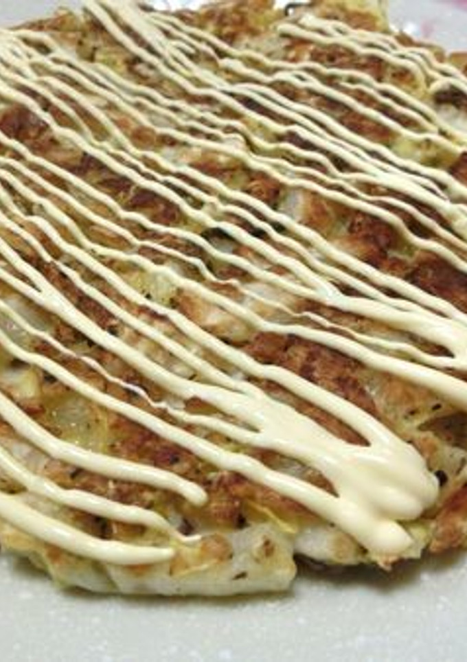 ゆかり&マヨ♪ 片栗粉で白菜お好み焼き-レシピのメイン写真