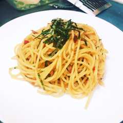 カリカリ梅の和風パスタ-レシピのメイン写真