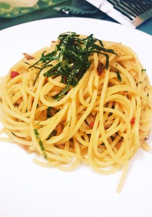 カリカリ梅の和風パスタ-レシピのメイン写真