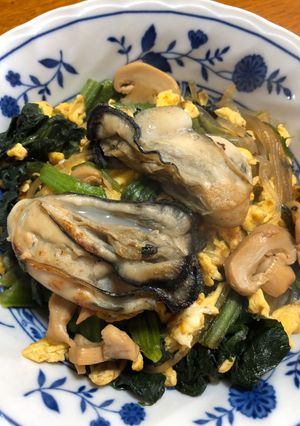 牡蠣とたまごの炒め物-レシピのメイン写真