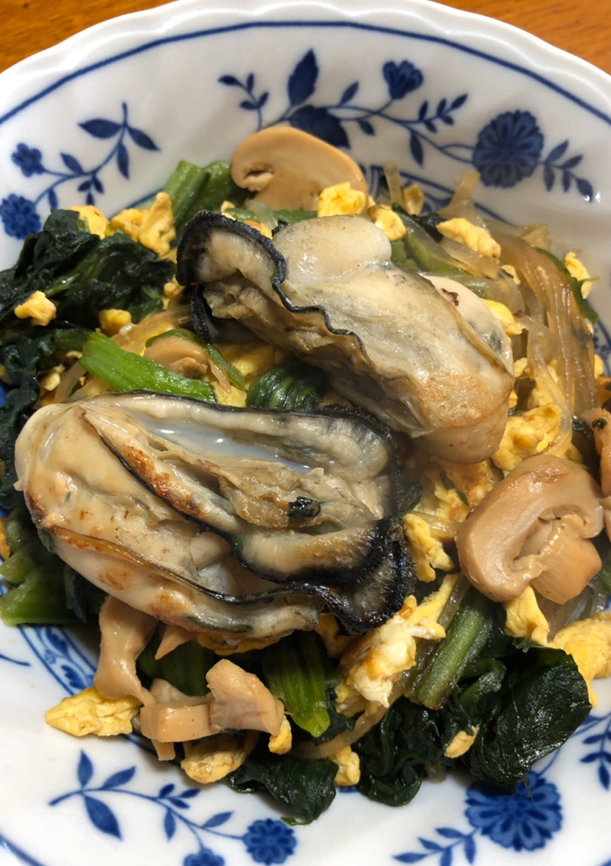 牡蠣とたまごの炒め物-レシピのメイン写真