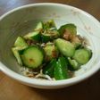 きゅうりとしらすのおかか和え