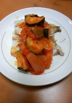 鰺のムニエル　ラタトゥイユソース-レシピのメイン写真