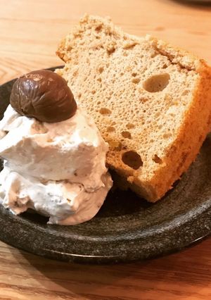 甘栗でシフォンケーキ-レシピのメイン写真