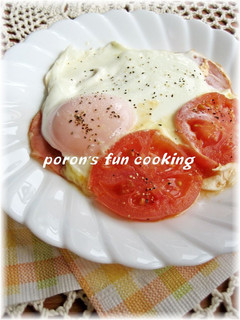 朝食に♪トマト&チーズハムエッグ-レシピのメイン写真