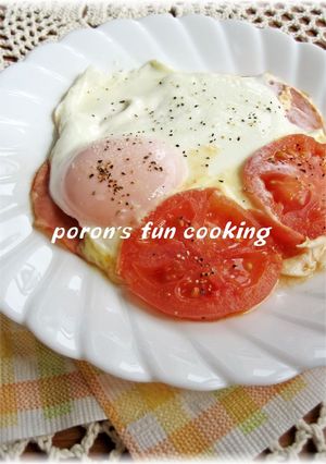朝食に♪トマト＆チーズハムエッグ-レシピのメイン写真