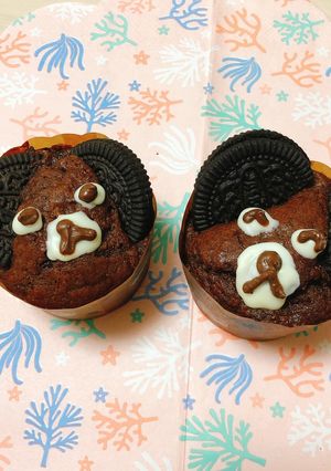 HMで簡単濃厚☆くまチョコマフィン-レシピのメイン写真