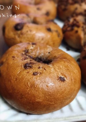 発酵&砂糖無し☆豆腐のWチョコベーグル-レシピのメイン写真
