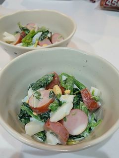 ほうれん草 ウインナー ゆで卵のサラダ-レシピのメイン写真