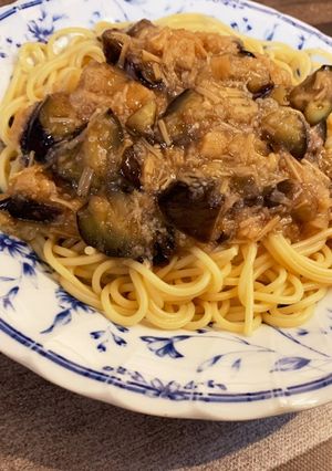 簡単！ずぼらな茄子の和風パスタ！-レシピのメイン写真