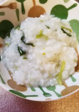 STAUBで簡単♪七草粥(七部粥)♥-レシピのメイン写真