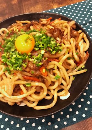 簡単★我が家の甘い焼きうどん-レシピのメイン写真