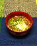 ずくなし！なめこ＆すき昆布のお味噌汁♪