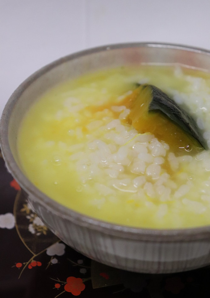 熱湯で煮る♪ふっくら美味♪かぼちゃ粥-レシピのメイン写真
