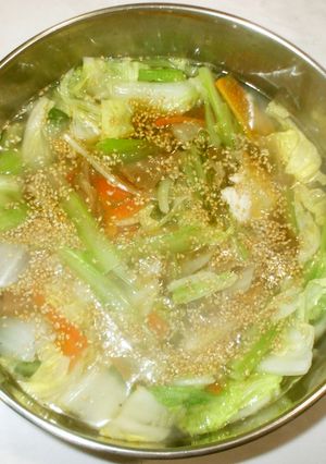 搾菜セロリのスープ♪簡単高血圧動脈硬化-レシピのメイン写真