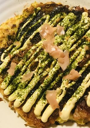 簡単比率●米粉＆山芋の豚玉お好み焼き-レシピのメイン写真