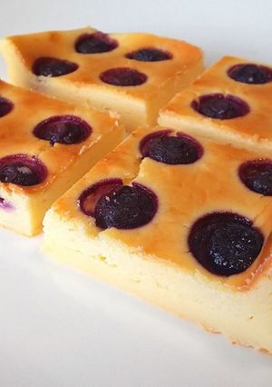 ブルーベリーのベイクドチーズケーキ-レシピのメイン写真