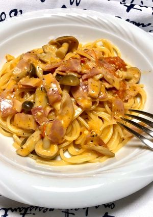 トマトクリームスパゲッティ-レシピのメイン写真