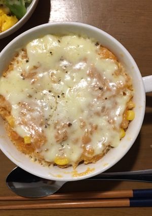 レンジでパパっと！トマトチーズリゾット風-レシピのメイン写真